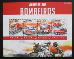 Poštové známky Svätý Tomáš 2015 Hasièská autá Mi# 6288-91 Kat 12€