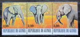 Potov znmky Guinea 1977 Slon pralesn Mi# 799-801