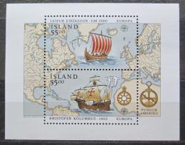 Poštové známky Island 1992 Európa CEPT, objavenie Ameriky Mi# Block 13 Kat 10€