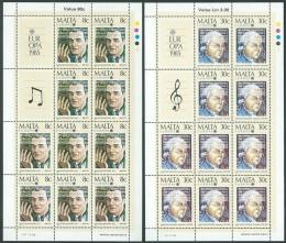 Poštové známky Malta 1985 Európa CEPT, skladatelé Mi# 726-27 Bogen Kat 25€