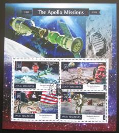 Poštové známky Maldivy 2015 Lety na Mìsíc, Mise Apollo Mi# 5860-63 Kat 11€