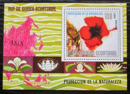 Poštová známka Rovníková Guinea 1979 Asijské kvety Mi# Block 310