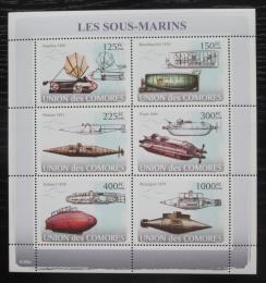 Poštové známky Komory 2008 Ponorky Mi# 1910-15 Kat 11€