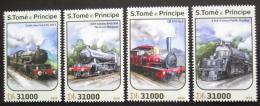 Poštové známky Svätý Tomáš 2016 Parní lokomotívy Mi# 6881-84 Kat 12€