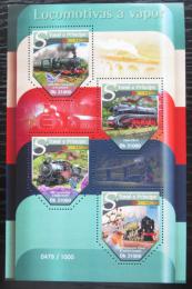 Poštové známky Svätý Tomáš 2015 Parní lokomotívy Mi# 6450-53 Kat 12€
