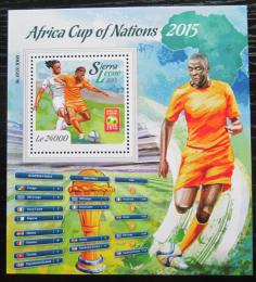 Poštová známka Sierra Leone 2015 Africký pohár ve futbale Mi# Block 886 Kat 11€
