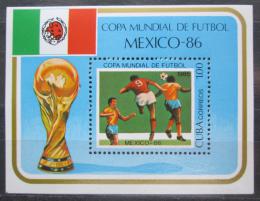 Poštová známka Kuba 1985 MS ve futbale Mi# Block 88