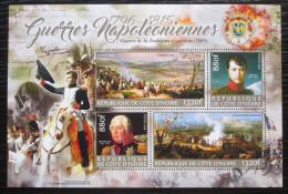 Poštové známky Pobrežie Slonoviny 2016 Napoleon, Napoleonské války Mi# N/N