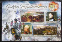 Poštové známky Pobrežie Slonoviny 2016 Napoleon, Napoleonské války Mi# N/N