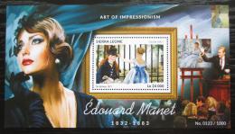 Poštová známka Sierra Leone 2015 Umenie, Édouard Manet Mi# Block 816 Kat 11€