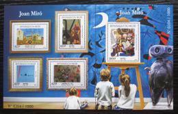 Poštové známky Niger 2015 Umenie, Joan Miró Mi# 3732-36 Kat 24€
