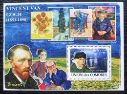 Poštová známka Komory 2009 Umenie, Vincent van Gogh Mi# Block 462 Kat 15€