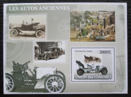 Poštová známka Komory 2008 Historické automobily Mi# Block 433 Kat 15€