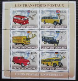 Poštové známky Komory 2008 Poštovní automobily Mi# 1813-18 Kat 11€