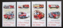 Poštovní známky Svatý Tomáš 2013 Hasièská auta Mi# 5191-94 Kat 10€