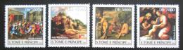 Poštové známky Svätý Tomáš 2004 Umenie z muzea Louvre Mi# 2527-30 Kat 12€