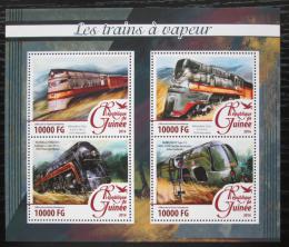 Poštové známky Guinea 2016 Parní lokomotívy Mi# 11686-89 Kat 16€
