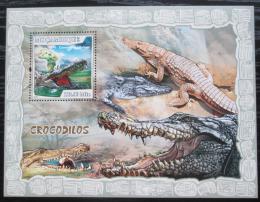 Poštová známka Mozambik 2007 Krokodíly Mi# Block 221 Kat 10€