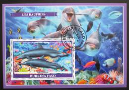 Poštová známka Burkina Faso 2019 Delfíny Mi# N/N