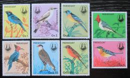 Poštové známky Paraguaj 1985 Vtáci, Audubon s kupónem Mi# 3863-69