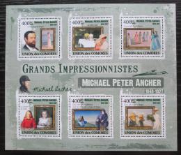 Poštové známky Komory 2009 Umenie, Michael Peter Ancher Mi# 2477-82 Kat 11€