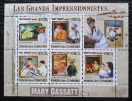 Poštová známka Komory 2009 Umenie, Mary Cassatt Mi# 2535-39 Kat 10€
