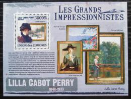 Poštová známka Komory 2009 Umenie, Lilla Cabot Perry Mi# 2617 Kat 15€
