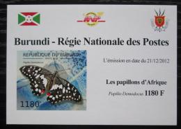 Poštová známka Burundi 2012 Motýle neperf. DELUXE Mi# 2762 B Block