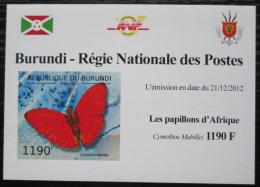 Poštová známka Burundi 2012 Motýle neperf. DELUXE Mi# 2763 B Block