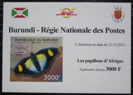 Poštová známka Burundi 2012 Motýle neperf. DELUXE Mi# 2765 B Block
