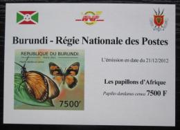 Poštová známka Burundi 2012 Motýle neperf. DELUXE Mi# 2766 B Block
