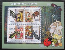 Poštové známky Guinea-Bissau 2008 Chrobáky a huby Mi# 3859-62 Kat 8€