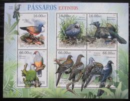 Poštové známky Mozambik 2012 Vyhynulí ptáci Mi# 5726-31 Kat 14€