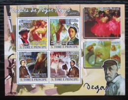 Poštové známky Svätý Tomáš 2008 Umenie, Edgar Degas Mi# 3731-34 Kat 12€