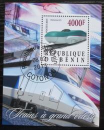Poštová známka Benin 2015 Moderní lokomotívy Mi# N/N