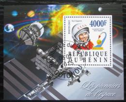 Poštová známka Benin 2015 Jurij Gagarin, prieskum vesmíru Mi# N/N