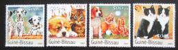 Poštové známky Guinea-Bissau 2003 Psy a maèky Mi# 2148-51 Kat 8€