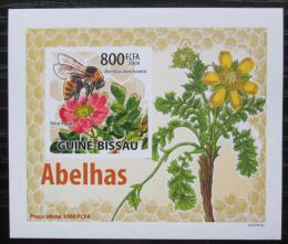 Potov znmka Guinea-Bissau 2009 Vely a kvety neperf DELUXE Mi# 4465 B Block - zvi obrzok
