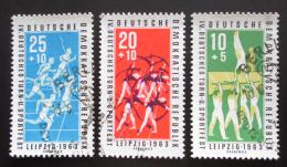 Poštové známky DDR 1963 Šport Mi# 963-65 Kat 3.80€