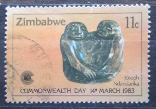 Poštová známka Zimbabwe 1983 Socha, Joseph Ndandarika Mi# 273