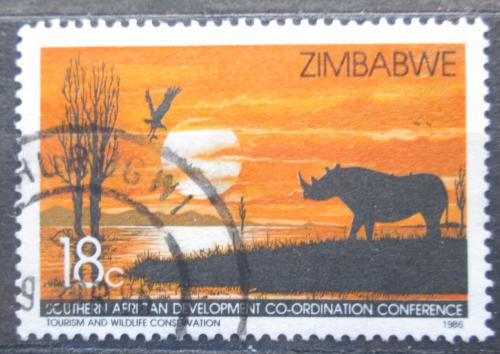 Poštová známka Zimbabwe 1986 Africká fauna Mi# 341
