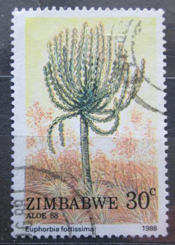 Poštová známka Zimbabwe 1988 Euphorbia fortissima Mi# 387