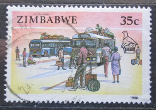 Poštová známka Zimbabwe 1990 Autobusy Mi# 431