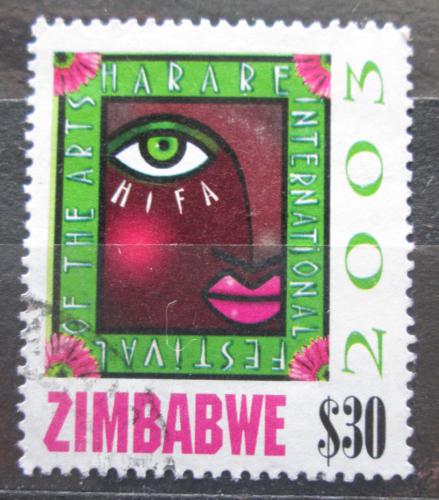Poštová známka Zimbabwe 2003 Plakát umìleckého festivalu v Harare Mi# 752
