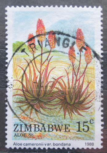 Potovn znmka Zimbabwe 1988 Aloe cameronii Mi# 384