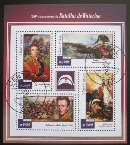 Poštové známky Svätý Tomáš 2015 Bitka u Waterloo, Napoleon Mi# 5995-98 Kat 7.50€ 