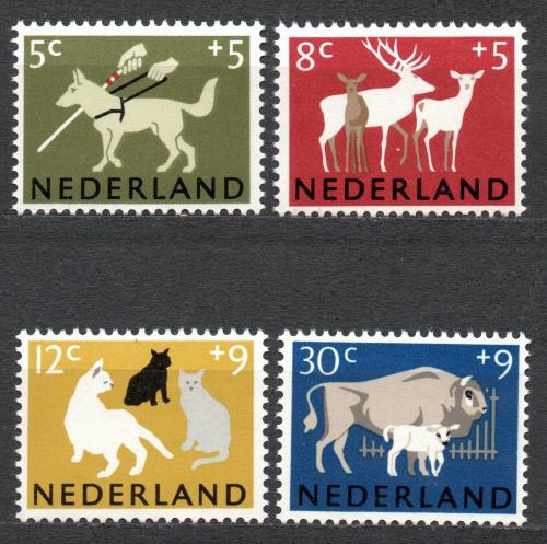 Poštové známky Holandsko 1964 Cicavce Mi# 818-21