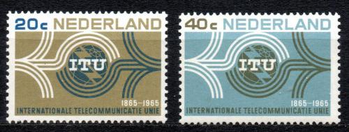 Poštové známky Holandsko 1965 ITU, 100. výroèie Mi# 840-41
