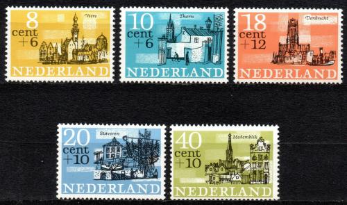 Poštové známky Holandsko 1965 Mestá Mi# 843-47