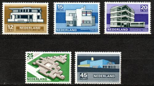 Poštové známky Holandsko 1969 Moderní architektura Mi# 915-19